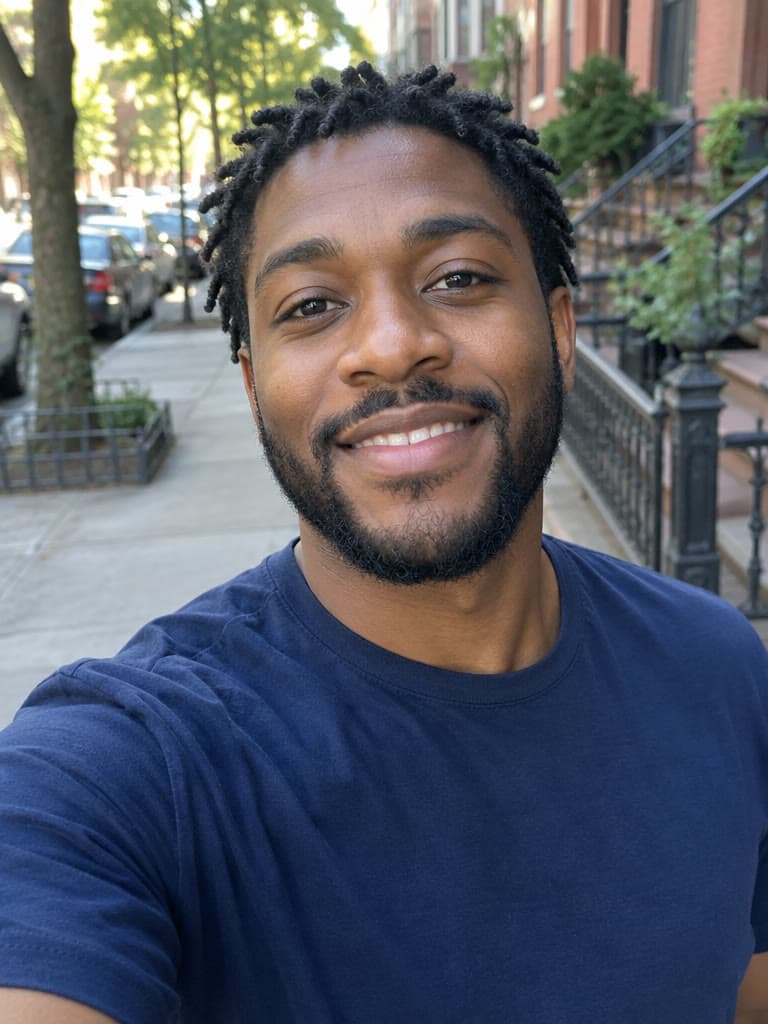 Input photo for example 2 (AI-generated person)